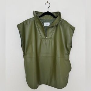 The Frankie Shop green, polyurethane vest - XS/S